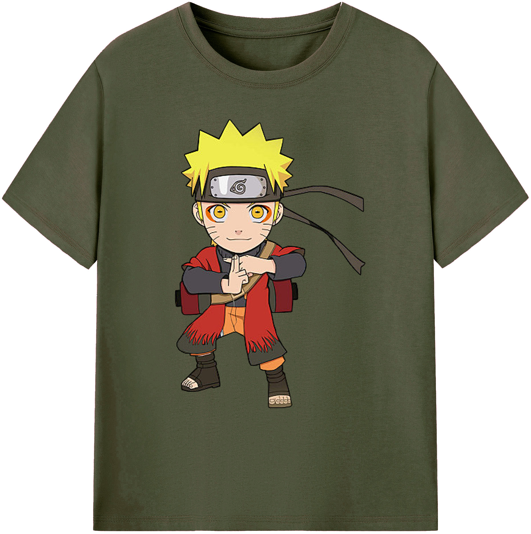 （画像用） NARUTO -ナルト- うずまき ナルト Uzumaki Naruto 綿100％ メンズ半袖Tシャツ｜肌触りやわらか＆通気性
